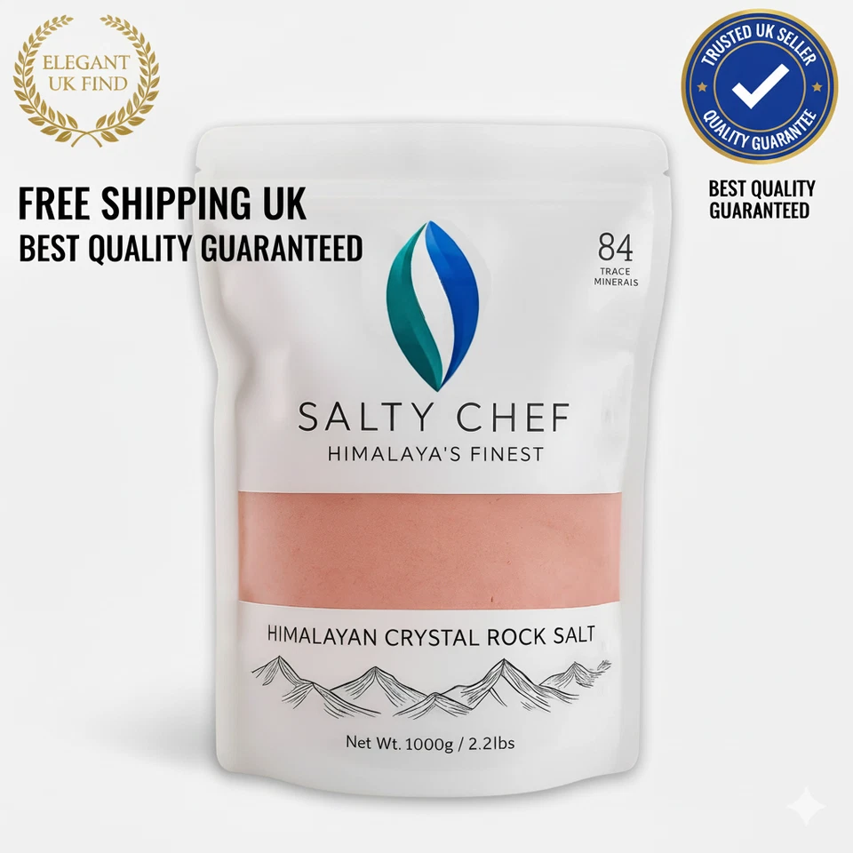 Organic Pink Himalayan Salt Coarse 1000g Natural & Pure for Cooking