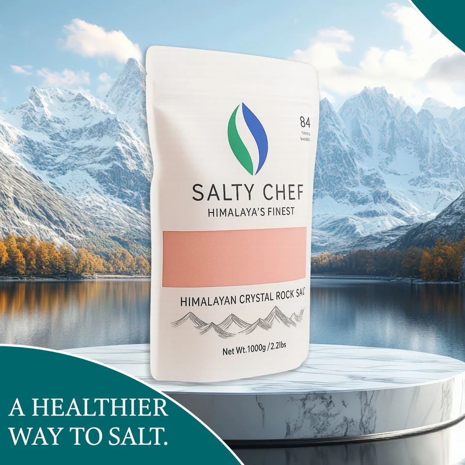 Organic Pink Himalayan Salt Coarse 1000g Natural & Pure for Cooking